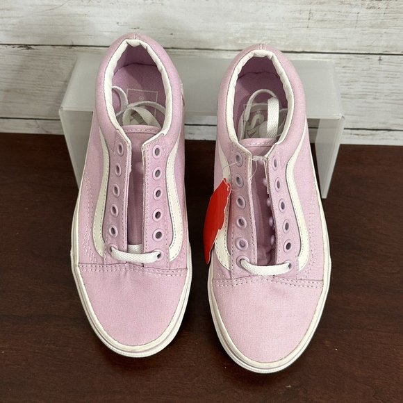 NWOB Vans Canvas Lace Up Skater Sneakers Men's 4 / Women's 5.5 Light Purple - Picture 6 of 9